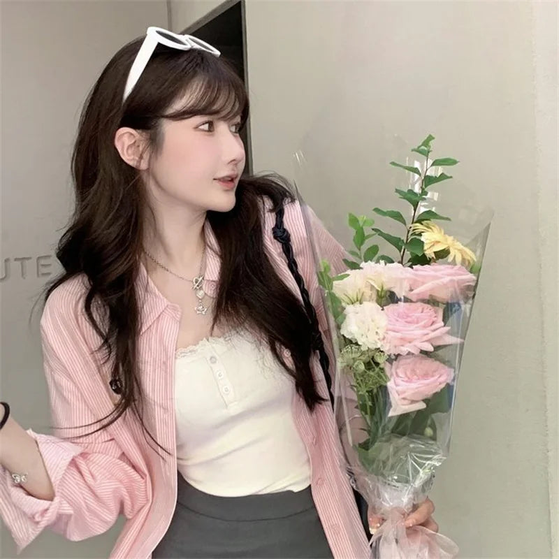 Lace Tank Top Women Cropped Cute Camis Sexy White Crop Tops Female Korean Sleeveless Black Vest Summer 2024 Coquette Y2K Clothes